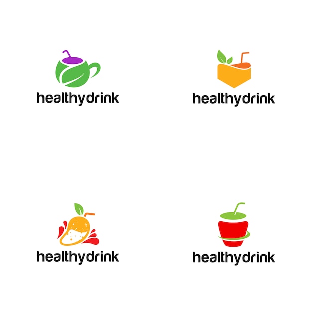 Download Free Fresh And Colorful Healthy Drink Logo Template Premium Vector Use our free logo maker to create a logo and build your brand. Put your logo on business cards, promotional products, or your website for brand visibility.