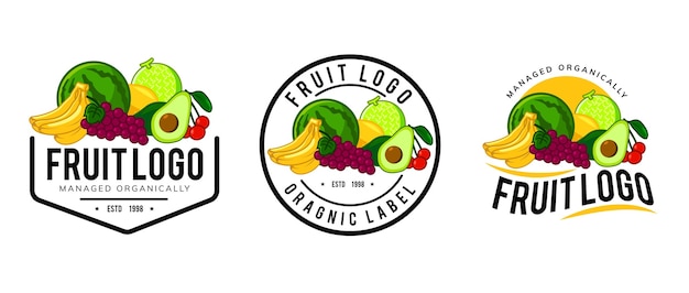 Download Premium Vector | Fresh fruit logo template design