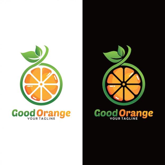 Download Fresh orange fruit logo | Premium Vector