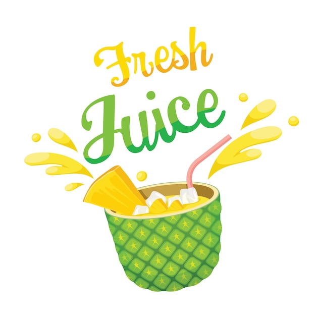 Premium Vector Fresh Pineapple Juice