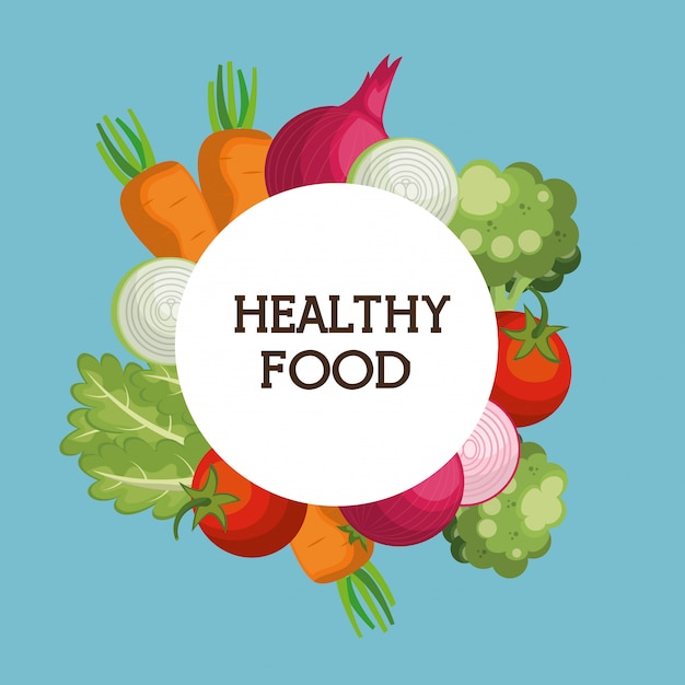 Fresh vegetables healthy food Vector | Free Download