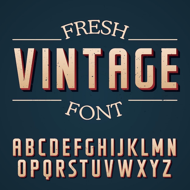 Free Vector | Fresh vintage font poster