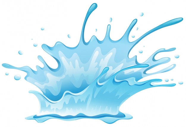 Fresh water splash on isolated background Vector | Premium Download