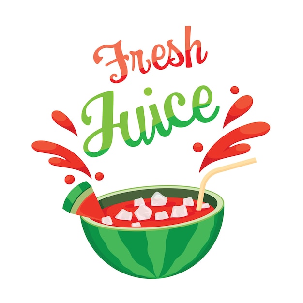 Premium Vector | Fresh watermelon juice