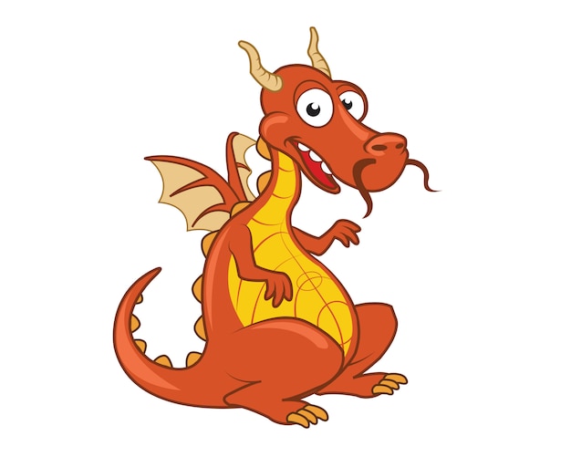 Premium Vector | Friendly dragon cartoon mascot