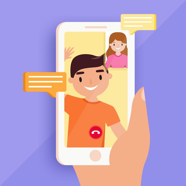 Friends video calling | Free Vector