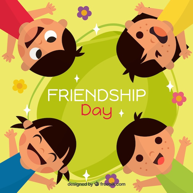 Free Vector | Friendship day background with children