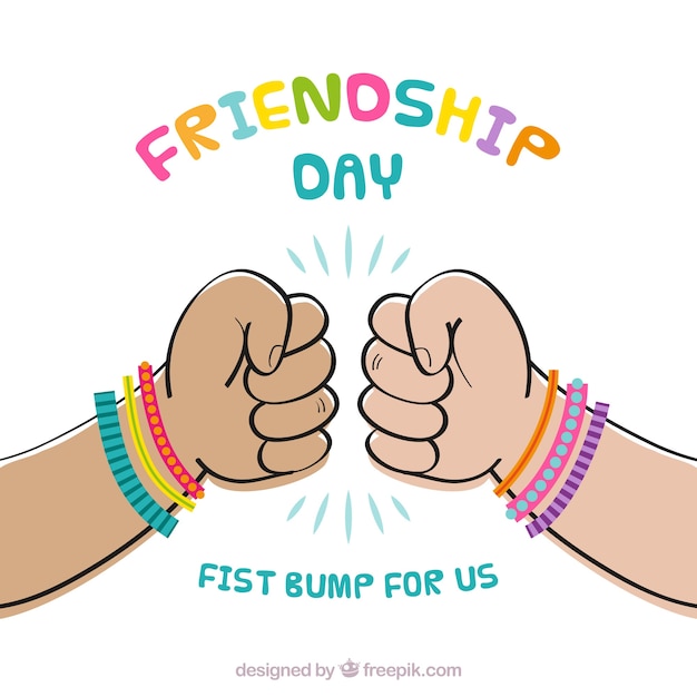 Download Free Friendship Day Background With Fists Free Vector Use our free logo maker to create a logo and build your brand. Put your logo on business cards, promotional products, or your website for brand visibility.