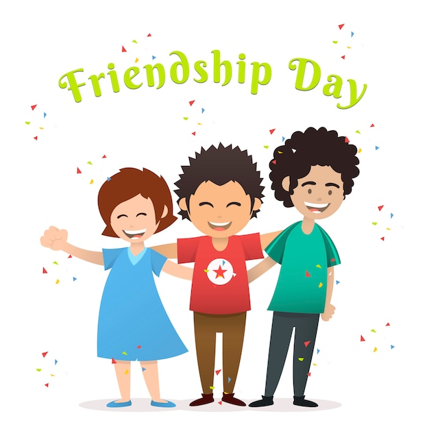 Premium Vector | Friendship day illustration