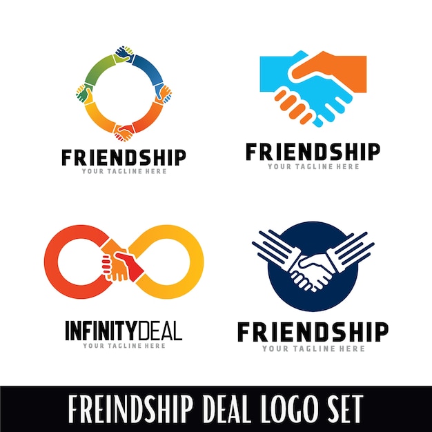 Premium Vector Friendship Logo Designs Template Set