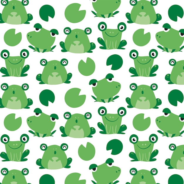 Premium Vector Frog pattern design