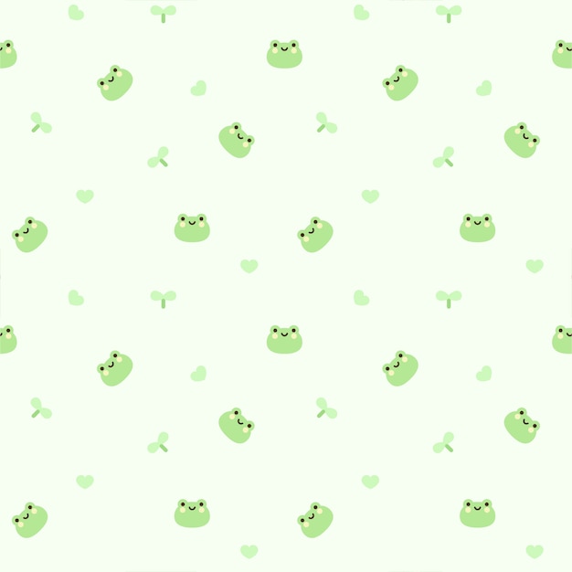 Premium Vector Frog seamless pattern background