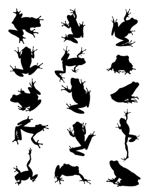 Download Premium Vector | Frog silhouette