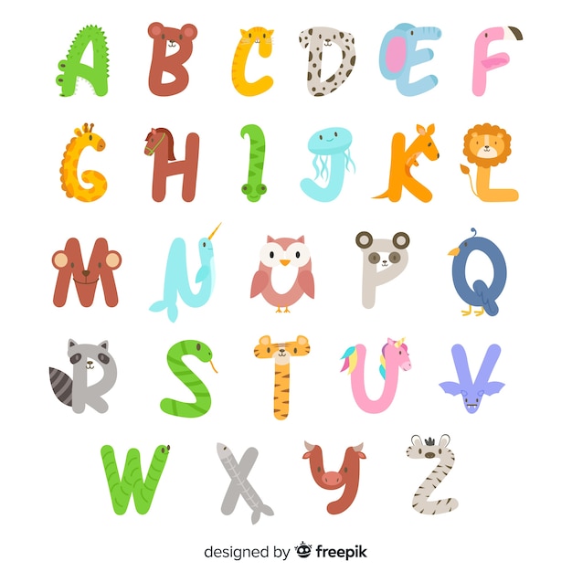 From a to z animal alphabet | Free Vector