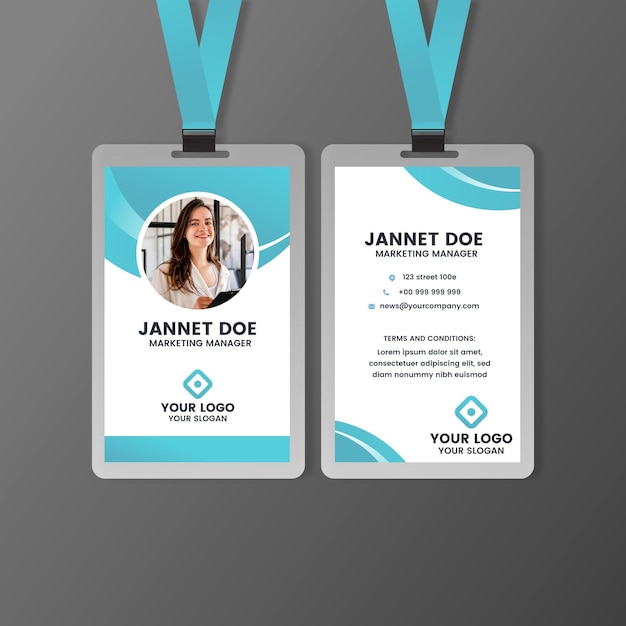 Id Card Back Template