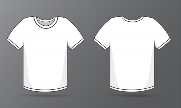 Download Premium Vector Front And Back Templates Simple White T Shirt