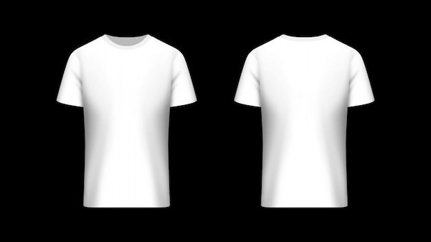 Download Premium Vector | Front and back white t-shirt