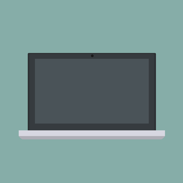 Front view of laptop vector design Premium Vector
