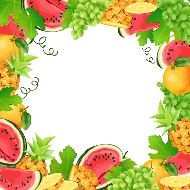 Premium Vector | Fruit frame.