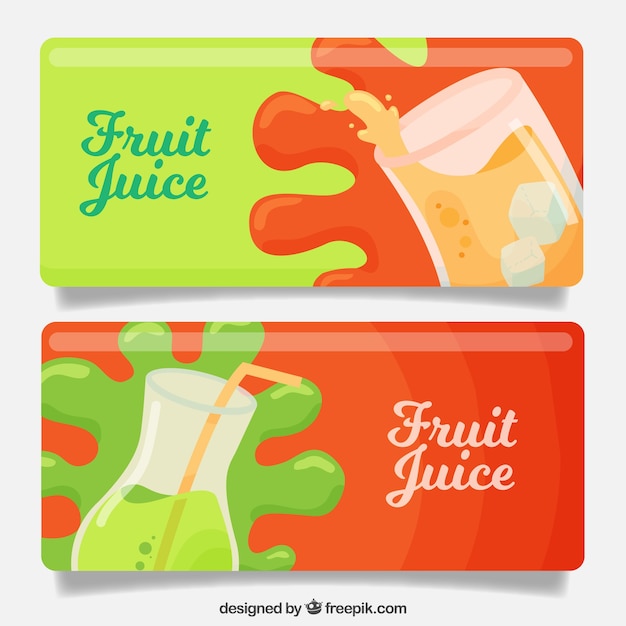 Fruit juice banners