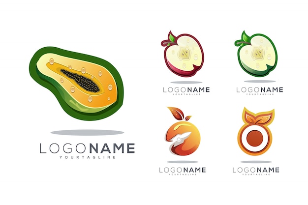 Download Free Fruit Logo Design Premium Vector Use our free logo maker to create a logo and build your brand. Put your logo on business cards, promotional products, or your website for brand visibility.