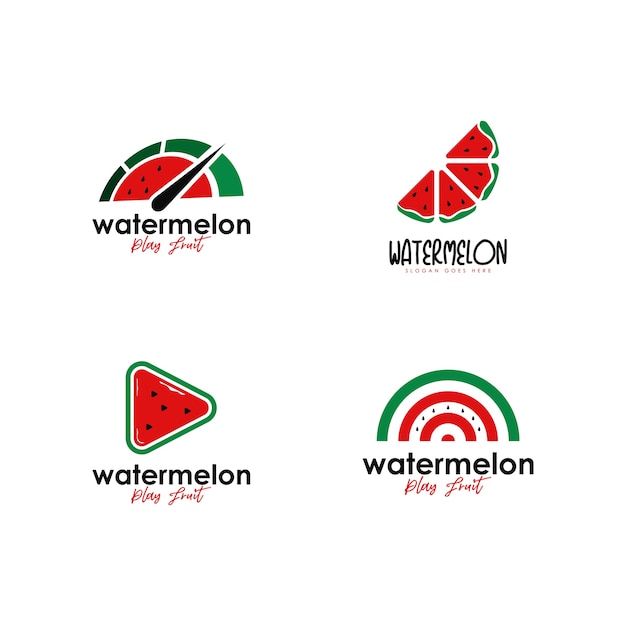 Premium Vector | Fruit logo set