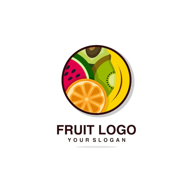 Download Free Fruit Logo With Fresh Looking Design Template Banana Orange Use our free logo maker to create a logo and build your brand. Put your logo on business cards, promotional products, or your website for brand visibility.