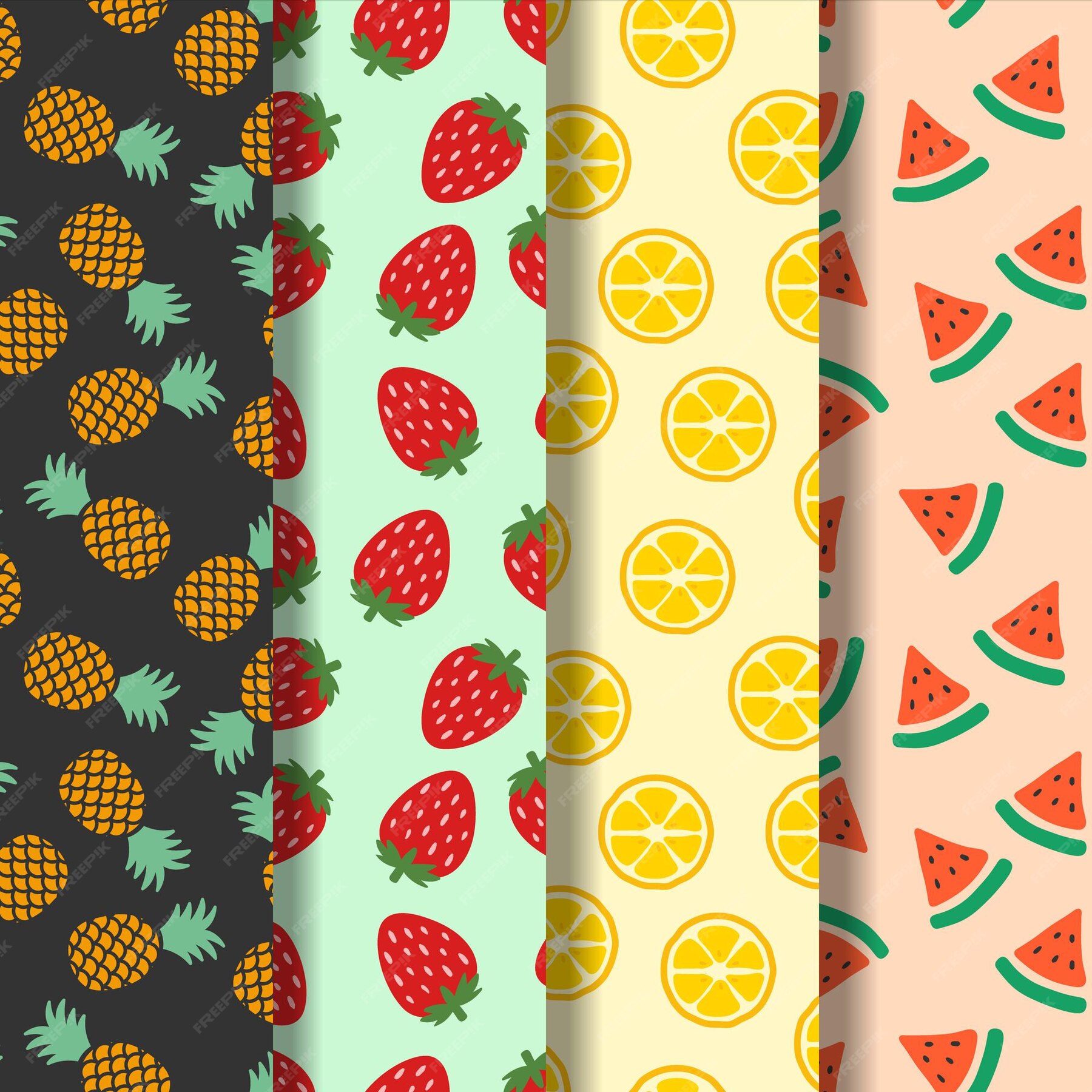 Premium Vector | Fruit seamless pattern background