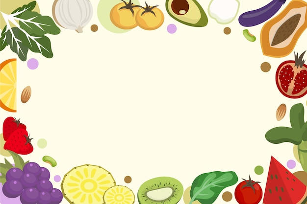 Free Vector | Fruit and vegetables background design