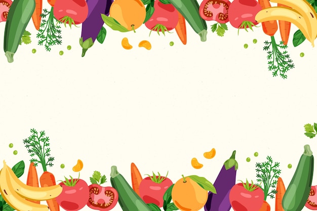 Premium Vector | Fruit and vegetables background