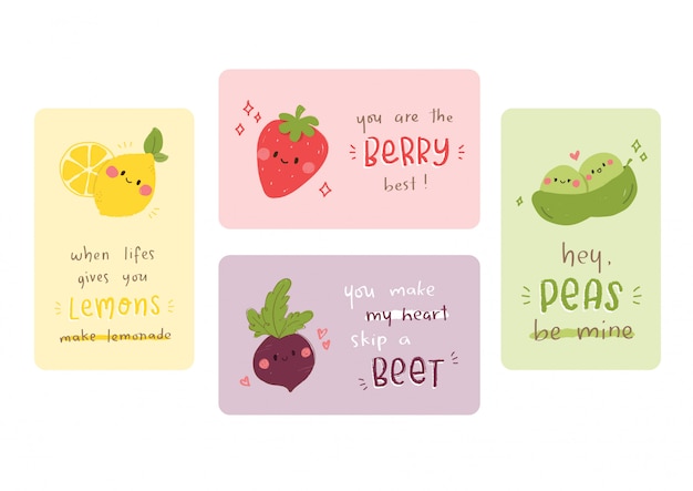 Premium Vector Fruit Veggie Puns