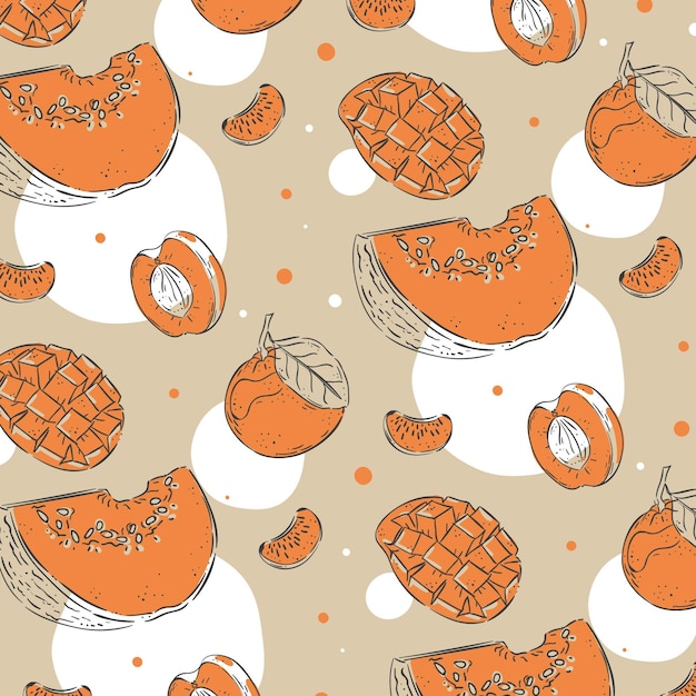 Fruits pattern pack design | Free Vector