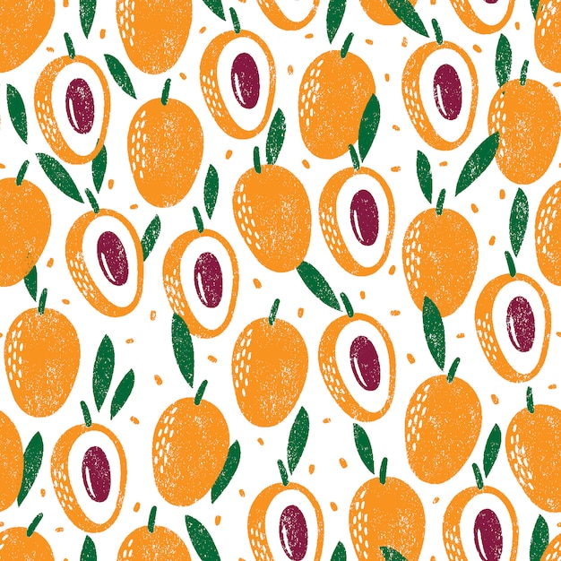 Premium Vector | Fruits pattern. seamless background.