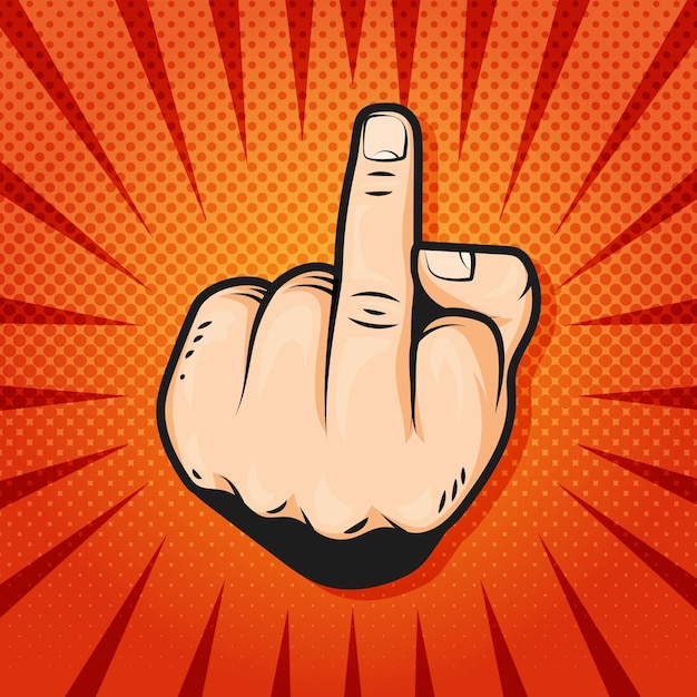 Premium Vector Fuck You Symbol In Comic Style