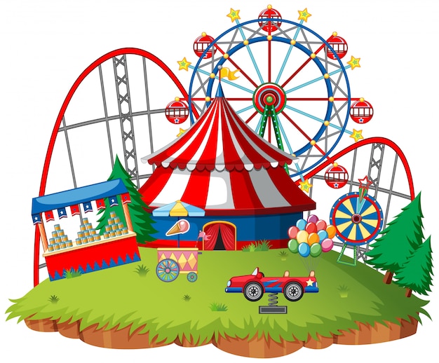 Fun fair theme park | Free Vector