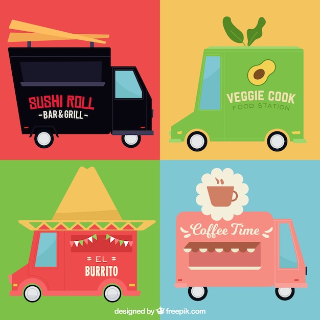Download Free Fun Food Truck Logos With Lovely Style Free Vector Use our free logo maker to create a logo and build your brand. Put your logo on business cards, promotional products, or your website for brand visibility.