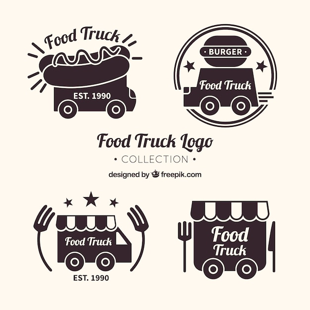 Download Free Download Free Fun Pack Of Food Truck Logos With Elegant Style Use our free logo maker to create a logo and build your brand. Put your logo on business cards, promotional products, or your website for brand visibility.