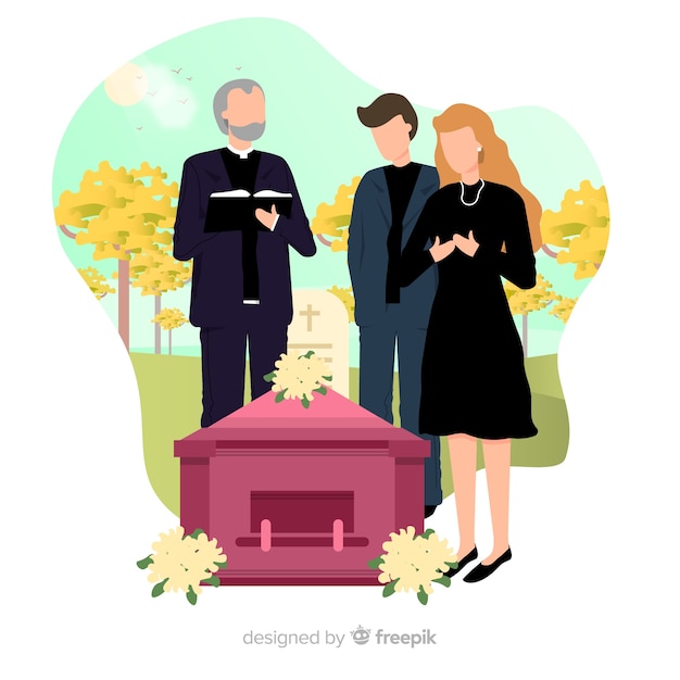 Free Vector Funeral Ceremony