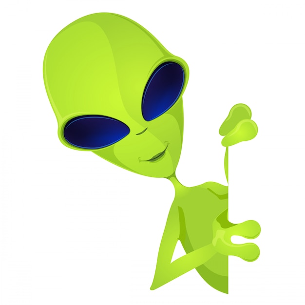 Funny alien | Premium Vector