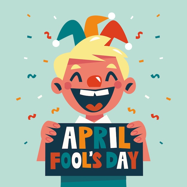 Free Vector Funny April Fool S Day And Laughing Child