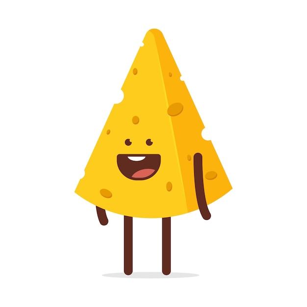 Premium Vector | Funny cheese vector cartoon character isolated on a ...