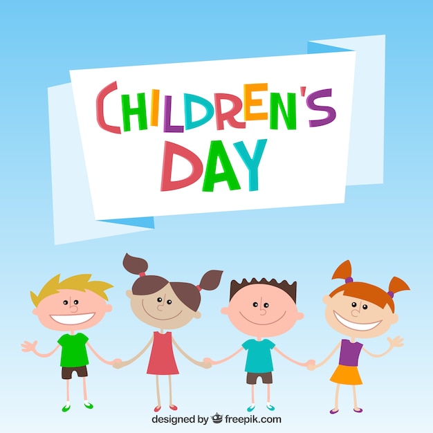 Funny children's day illustration Vector | Free Download