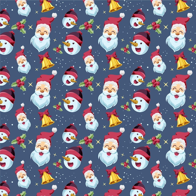 Free Vector | Funny christmas pattern