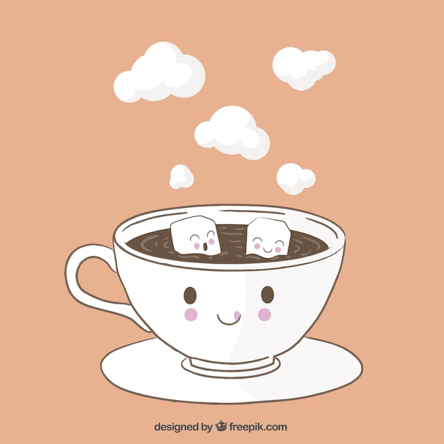 Download Funny coffee cup | Free Vector