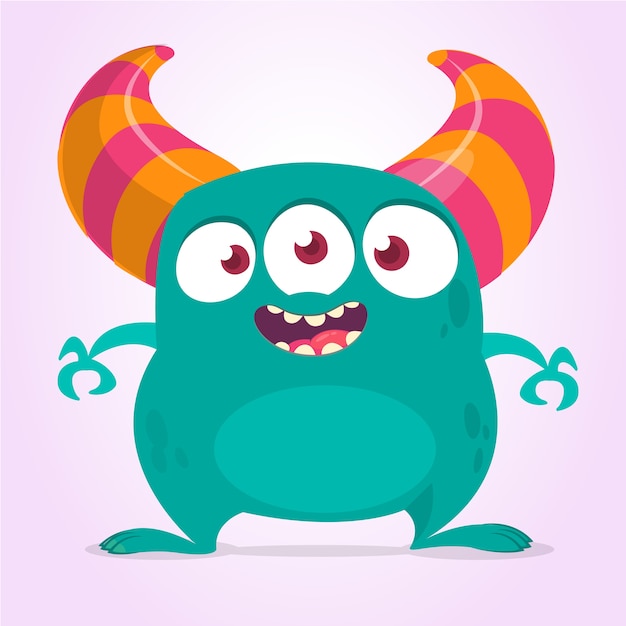 Premium Vector | Funny cute cartoon monster character