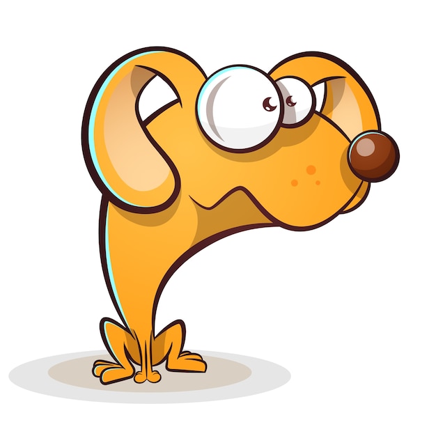 Premium Vector | Funny, cute dog cartoon.