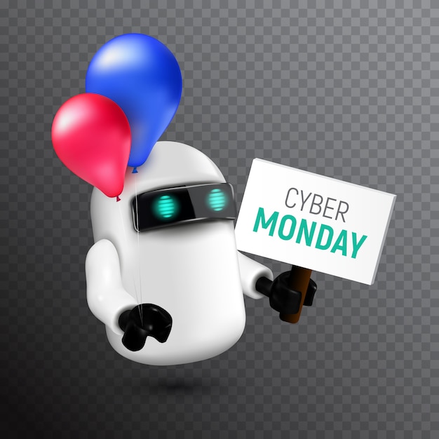 Download Free Funny And Cute Flying Robot With Red And Blue Balloons Holding A Use our free logo maker to create a logo and build your brand. Put your logo on business cards, promotional products, or your website for brand visibility.