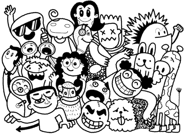 doodle art figures