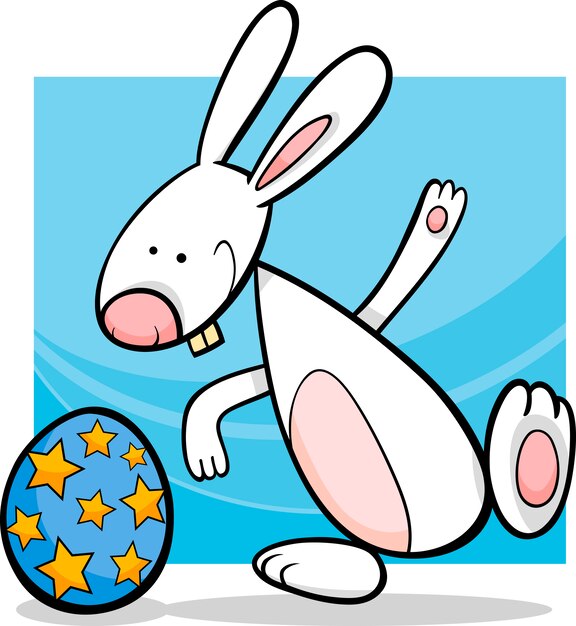 Premium Vector | Funny easter bunny cartoon illustration