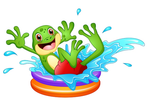 frog inflatable pool